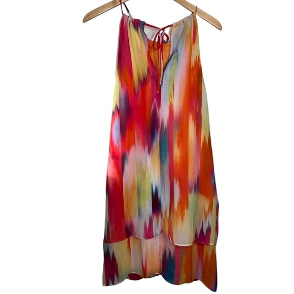 BISOU BISOU Multicolored Sherbet Flowy Dress Size 14 - Picture 1 of 11